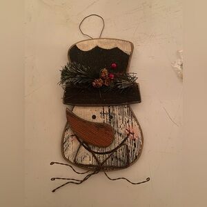 Black and White Snowman Wall Decor